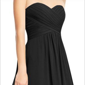 Azazie Yazmin Black Bridesmaids Dress Unaltered A8
